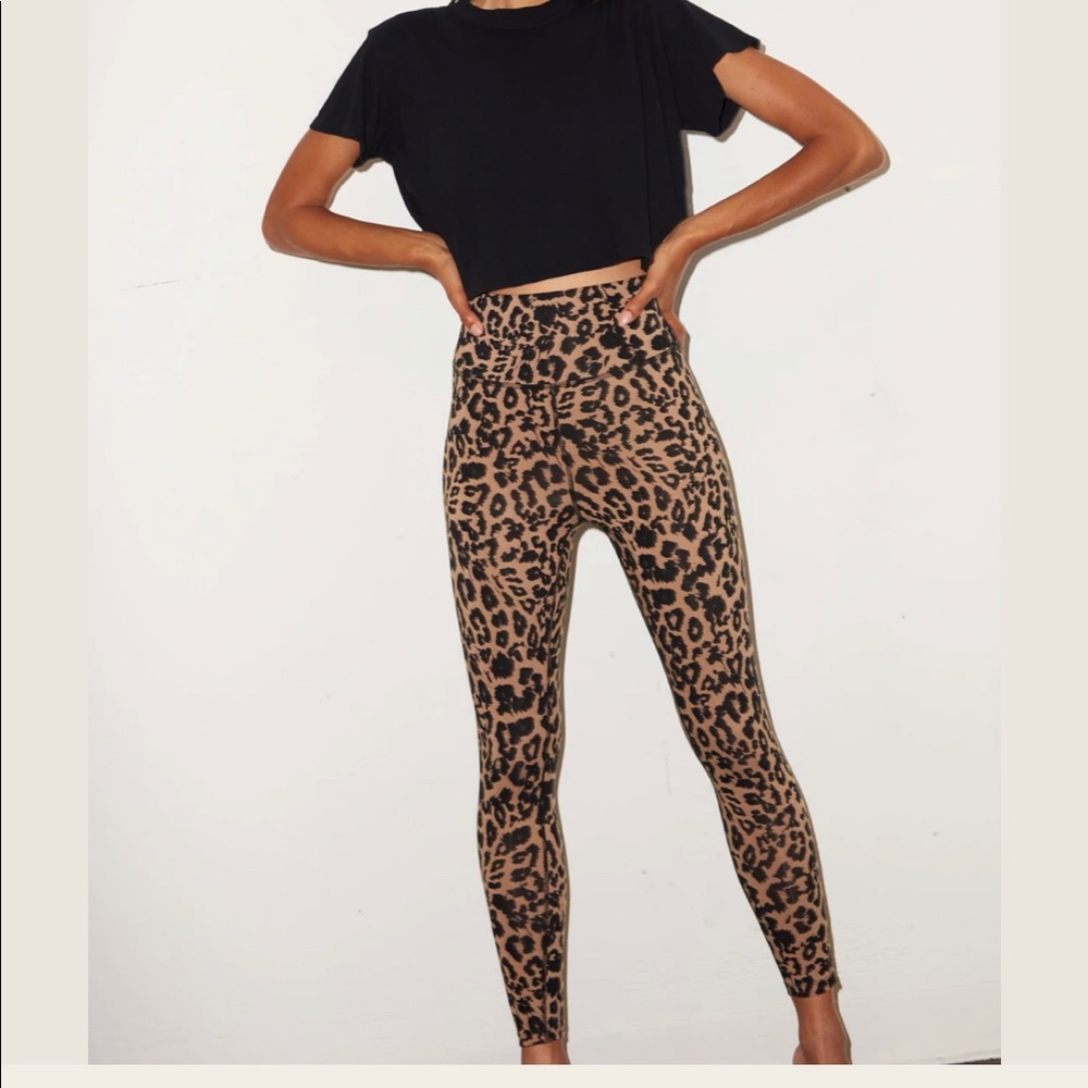 LNA leopard print tights